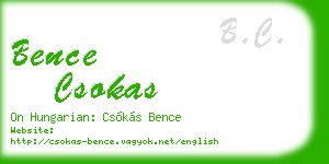 bence csokas business card