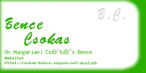 bence csokas business card